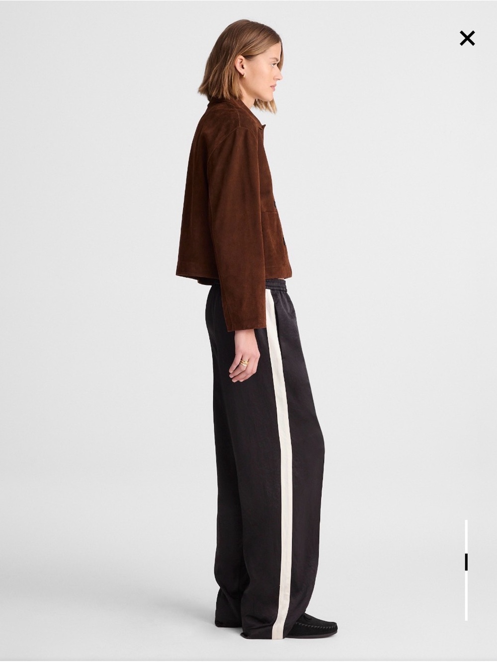 Easy Pull On Track Pant in Satin